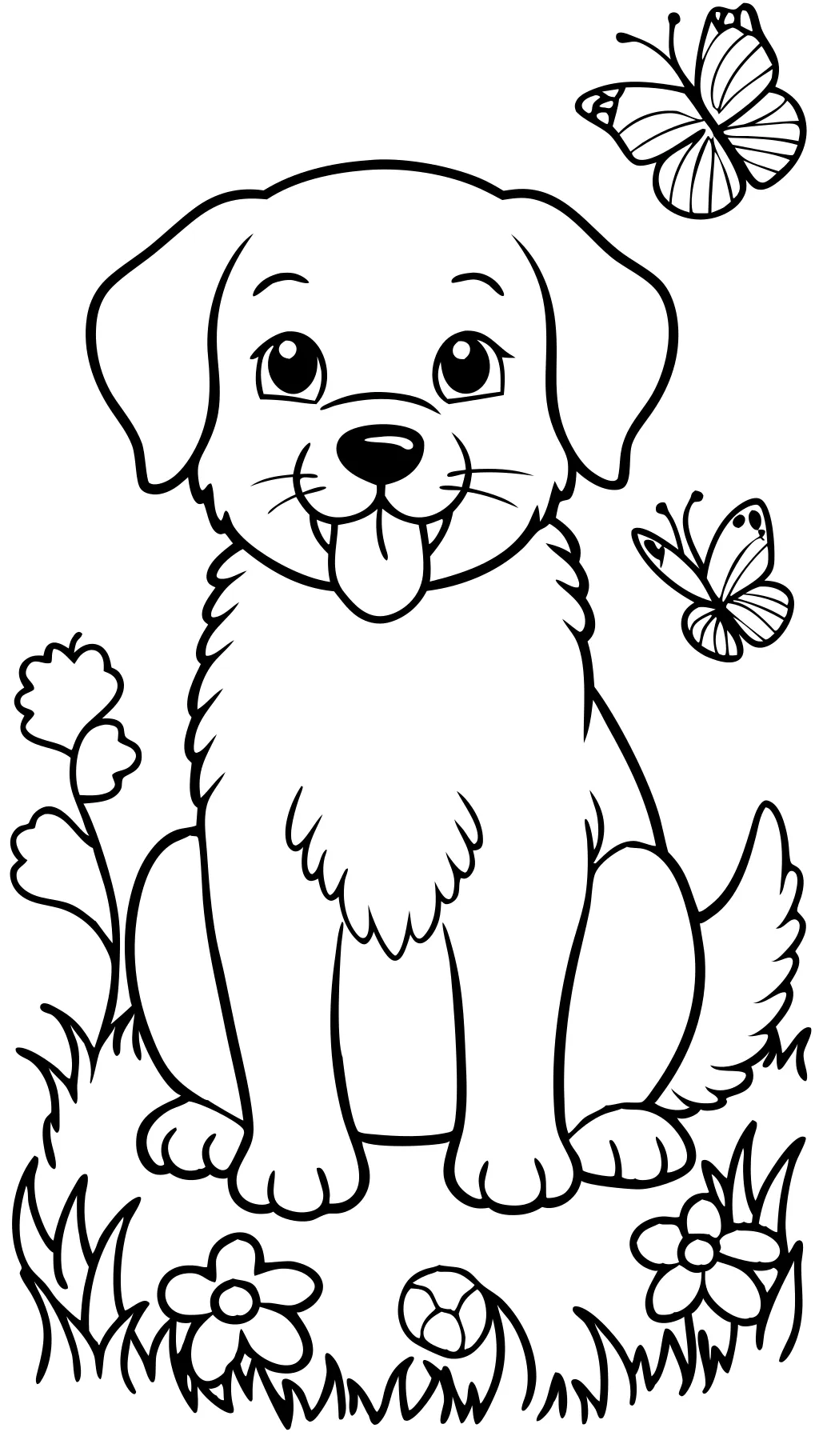 golden retriever puppy coloring pages